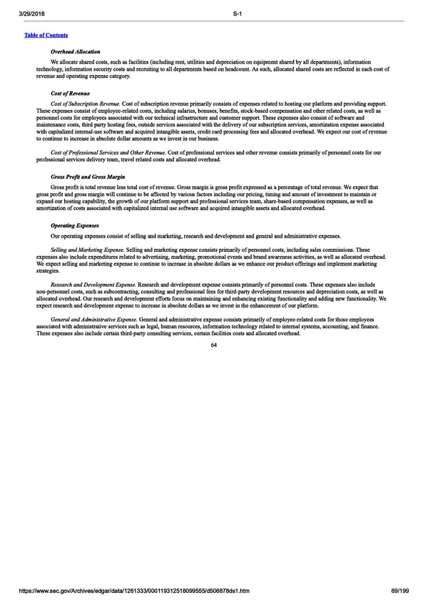 DocuSign S-1 | Interactive Prospectus - Page 69