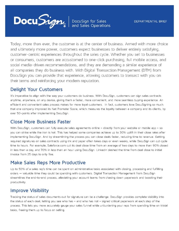 DocuSign for Sales and Operations - Page 1